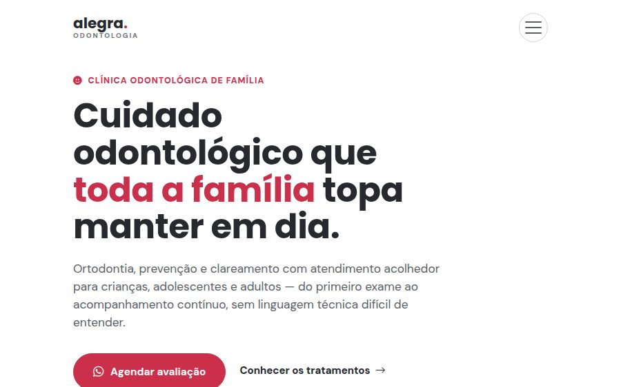 Prévia do template alegra-odontologia