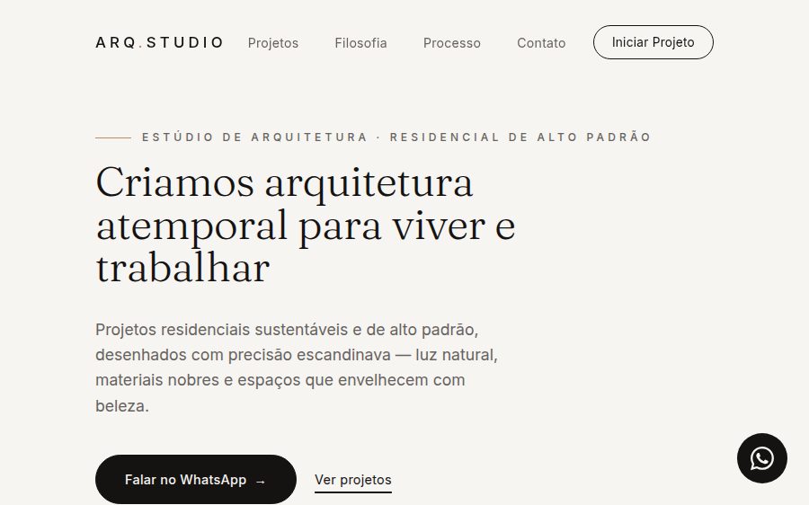 Prévia do template arq-studio