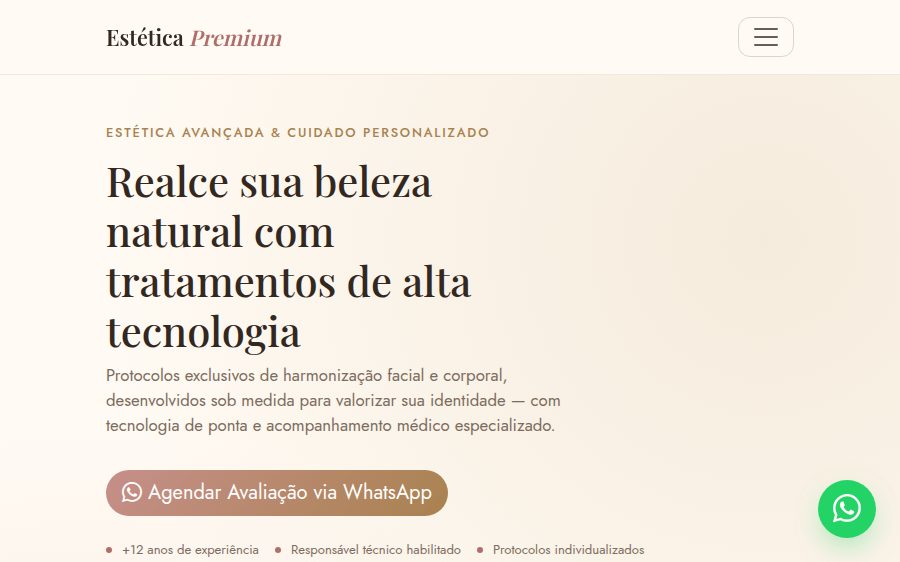 Prévia do template clinica-estetica-premium