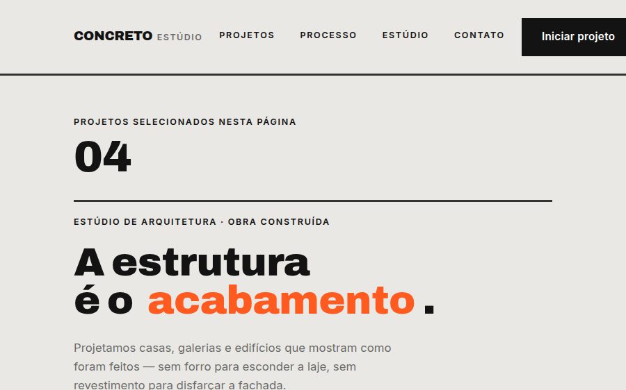 Prévia do template concreto-estudio