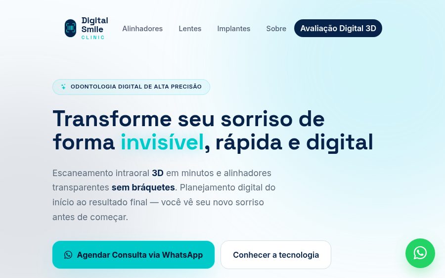 Prévia do template digital-smile-clinic