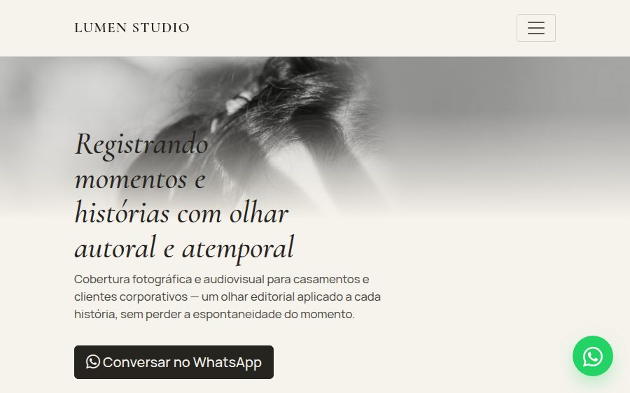Prévia do template lumen-studio