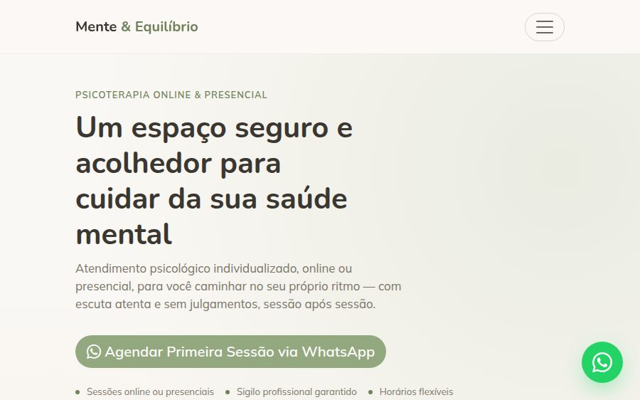 Prévia do template mente-equilibrio